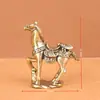 Figura de Caballo de Latón Puro para Decoración de Escritorio en Casa, Mascota de Té, Amuleto de Buena Suerte, Artesanía de Cobre Puro, Éxito Instantáneo, Animal del Zodiaco