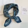 Estilo Japonés Ligero Retro Arte Apilado Usando Estilo Mori Cardo Cuadrado Pequeño Bufanda Bufanda de Seda para Viajero Bufanda para la Cabeza Bufanda de Algodón Lino Estilo Coreano