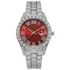 Reloj de mujer moderno y elegante, moderno y sencillo, reloj de pulsera estilo ins para mujer, correa adornada con diamantes, reloj de pareja