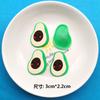 PVC Fruta Morango abacaxi abacate acessórios de borracha macia DIY corda de cabelo presilha de cabelo capa de celular Caixa de armazenamento de copo adesivo