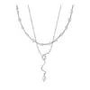 Collar de Perlas con Borla de Flor Estilo Retro Francés, Lujo Ligero, Gama Alta, Exquisita Cadena para Clavícula, Collar Versátil y Elegante para Mujer