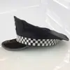 Venta al por mayor de fábrica Sombrero Octagonal a Cuadros Blanco y Negro para Adultos Accesorios Divertidos para Fiestas Navideñas Uniformes Sombrero de Policía Europeo y Americano