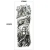 Rey Lobo Cabeza de Lobo Dominante Tatuaje Calcomanía Brazo Conjunto Transfronterizo Calcomanía de Brazo Completo Patrón Grande Calcomanía de Transferencia de Agua Tatuaje