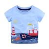 Roupas Infantis Verão 2026 Camisetas de Manga Curta para Meninos Pequenos, Exportação Atacado Tops Infantis, Camisetas Básicas Tendência de Desenho Animado