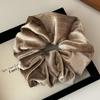 Anel de cabelo de veludo fino estilo coreano retrô grande flash fino intestino de porco avançado sentido preguiçoso elegante tecido headflower anel de cabelo acessórios para cabelo