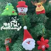 Colgante de campana de Navidad, colgante de tela, accesorio de muñeco de nieve Papá Noel, colgante de campana de muñeco de nieve Papá Noel 6 piezas por paquete