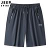 JEEP SPIRIT Novos Shorts Masculinos de Seda Gelo Casual Solto Respirável Moda Tamanho Grande Calças Masculinas Calças de Praia