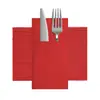 Juegos Desechables de Cuchillo y Tenedor de Colores con Servilletas, Logo Personalizable, Juegos de Cuchillo y Tenedor Plegables para Restaurantes Occidentales y Hoteles, Servilletas Libres de Polvo