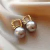 Pendientes Grises de Perlas con Borlas Tachonadas de Diamantes Estilo Francés Vintage, Pendientes de Lujo Ligero de Gama Alta, Accesorios para Orejas de Moda con un Diseño Único