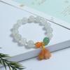 Pulsera de cuentas redondas Tianshan Cui de Xinjiang Pulsera de jade con flor de hielo Pulsera de jade Tianshan Cui Suministro en vivo al por mayor