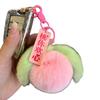 [Lindo melocotón pequeño] Llavero de coche con colgante de piel de conejo Rex, bola de peluche de celebridad de Internet, regalo para bolso.
