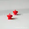 Tapones para los oídos en forma de corazón, Tapones para los oídos en forma de estrella de cinco puntas, Tapones rojos, Almohadillas traseras para los oídos en forma de corazón de durazno, Joyería de resina