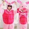 Otoño e Invierno Lindo Antena Bebé Tintín Dibujos Animados Siamés Pijama Algodón Terciopelo Engrosado Ropa de Casa para Pareja Hombres y Mujeres