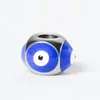Hot transfronterizo 6*8mm cuentas de ojo de diablo 6 colores aceite de gota manualidades acero inoxidable cuentas materiales para joyería diy