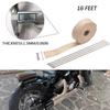 Partes Automotrices Transfronterizas Aislamiento Térmico Cuerpo en Forma de Plátano Tubo de Escape Motocicleta Fibra de Vidrio de Colores Tela Anti-Quemaduras