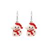 Pendientes de Navidad con diseño de alce de Papá Noel y gotas de aceite de dibujos animados