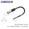 Conector Moldado Zhengcheng M8 Plug Amortecedor Reto 3 Pinos Buraco 4D 5 Pinos 6 Vias Plug de Aviação Blindado Totalmente Metálico