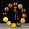 Pulseira da Coleção Sândalo Vermelho com Várias Contas para Homens e Mulheres, Contas Budistas, Jogo Cultural, Sândalo Verde