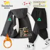 Nova Roupa de Outono e Inverno Delta Action para Meninos, Conjunto de Jaqueta de Ataque com Forro de Lã para Crianças, Roupa de Exterior à Prova de Vento e Impermeável