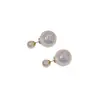 Pendientes de Perlas Redondas Grandes y Pequeñas de Color Sirena de Gama Alta Vintage, Pendientes Desmontables de Doble Uso, Pendientes para Mujer