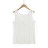 Chaleco de Verano para Mujer 2025 Nuevo Estilo Capa Base Anti-Exposición Cubre-Senos Laterales Camisola sin Mangas Gris