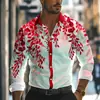 Nueva camisa cruzada para hombre con estampados europeos y americanos, moderna de manga larga para hombre de Amazon en tallas grandes, estilo europeo y americano