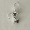 Polvo para Pan al Vapor Shijia Aretes de Perlas Blanco Leche Claro Aguja de Plata Esterlina S925 Nicho de Gama Alta Combinables Nuevos Aretes