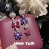 Joia Sonho de Uma Noite de Verão Flores Roxas Colar de Pedra Preciosa Luxo Leve Alta Qualidade Flores Roxas Íris Pulseira de Zircônia