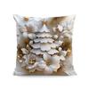 Funda de Almohada Dorada 3D Navideña Venta Caliente Transfronteriza Árbol de Navidad Decoración para Cojín de Sofá o Cama de Hogar Venta al por Mayor