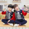 Ropa de Jardín de Infancia Ropa de Primavera y Otoño Nuevos Niños y Niñas Estilo Británico Ropa de Clase Uniforme Escolar para Estudiantes de Primaria Conjunto Ropa de Béisbol para Niños