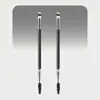 Cepillo doble para cejas cepillo espiral transfronterizo biselado plano cepillo para pestañas barrido de cejas pinza para cejas herramienta de belleza portátil de doble propósito