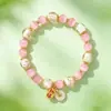 Pulseira de Contas Esmaltadas Cinza de Incenso Esmalte Dourado Arenoso Luminoso Toque de Luxo Gato da Sorte Pulseira de Pedra Olho de Gato Ponto Turístico Barraca de Rua Atacado