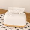 Caja de pañuelos para baño, sala de estar, dormitorio, caja de pañuelos de estilo crema, linda caja de pañuelos de escritorio con forma de conejo, se puede imprimir el logotipo