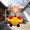 Figura Inflable de Dibujos Animados del Dios de la Riqueza con una Galleta de la Fortuna, Producto Inflable para Apertura de Tienda, Decoración Inflable Saludando para Año Nuevo