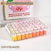 Juego de cajas de almacenamiento para granos 54 colores botellas dispensadoras de gránulos gran capacidad herramientas para granos caja de almacenamiento transparente