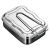 Caja de Almuerzo Personalizada Transfronteriza de Acero Inoxidable 304 Caja de Almuerzo Espesa para Estudiantes Caja de Almuerzo Rectangular para Conservar la Frescura Venta al por Mayor Caja de Almuerzo