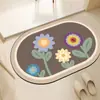 Tapete Antiderrapante para Entrada de Banheiro, Capacho para Porta de Entrada de Casa, Tapete de Chão Macio de Terra de Diatomáceas, Tapete para Pés de Banheiro Absorvente de Água Secagem Rápida