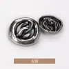 Abrigo de Metal Hueco con Doble Anillo Cosido a Mano Estilo Chanel, Gabardina, Suéter con Botones Tejidos, Sensación de Alta Gama