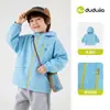 Chaqueta Infantil Dudu Tres en Uno Chaqueta Softshell para Niños Otoño e Invierno Exterior Impermeable Abrigo para Niñas Bebé