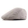 Nuevo sombrero de repartidor de color sólido con costuras bordadas de algodón y lino para personas mayores, sombrero de visera, sombrero Bailey de moda para comercio exterior de Amazon