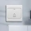 Tipo 86 Modelo de Exportación Panel de Enchufe de Pared con Interruptor de Marco de Acero de una Sola Pandilla de 1 Vía y Control Único Fabricante Tipo Empotrado en Pared