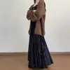 Falda Estrecha, Estilo Chino Retro, Nuevo Estilo Chino Otoño e Invierno Nueva Falda Larga de Terciopelo de Cintura Alta Talla Grande para Mujer, Versátil y a la Moda