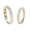 Anillo de Pareja de Plata de Ley S925 Rocoso 25 Años Nuevo Anillo de Plata Pura para Novia Regalo de San Valentín Nicho de Gama Alta