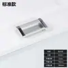 Alça de gaveta de alça oculta alça embutida de alumínio espacial moderno porta deslizante fivela de liga de alumínio embutida com fenda