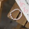 Pulseira de cristal rosa natural feminina acessórios de prata Moon S925 pulseira de cristal rosa joias de nicho bonitas rosa atacado