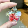 Chaveiro Pingente Garrafa de Areia Líquida Infundida com Óleo Acrílico Girassol Acessório DIY Pingente Ornamento de Chaveiro da Moda