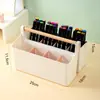 Caixa de Armazenamento para Canetas Marcadoras com Porta-Canetas Integrado, Grande Capacidade, Organizador de Mesa para Estudantes, Adequado para Canetas Coloridas, Canetas de Desenho, Lápis, com Cesta com Alça