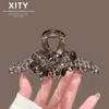Nuevo Clip para el Cabello de Flor de Cristal Pesado de Lujo Ligero de Primavera y Verano para Mujer, Atmósfera de Hada, Pinza de Tiburón para Moño en la Parte Posterior de la Cabeza, Accesorio para el Cabello