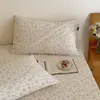 Estilo pastoral floral pele-amigável dupla camada gaze algodão puro fronha pessoa única envelope fronha algodão puro confortável respirável seco e refrescante fronha