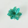 Pó de Ouro Flor de Natal Decorações de Árvore de Natal Acessórios Enfeites de Guirlanda de Natal Flor Cabeça de Decoração de Natal Flores Artificiais Atacado